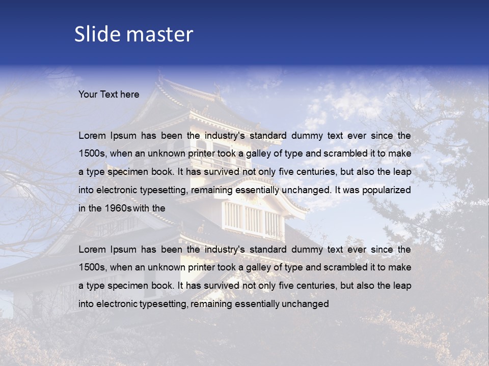 Japanese Trees Architecture PowerPoint Template