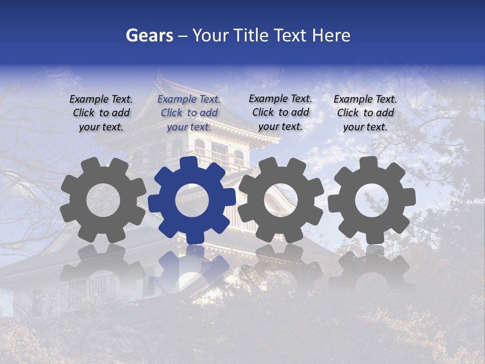 Japanese Trees Architecture PowerPoint Template