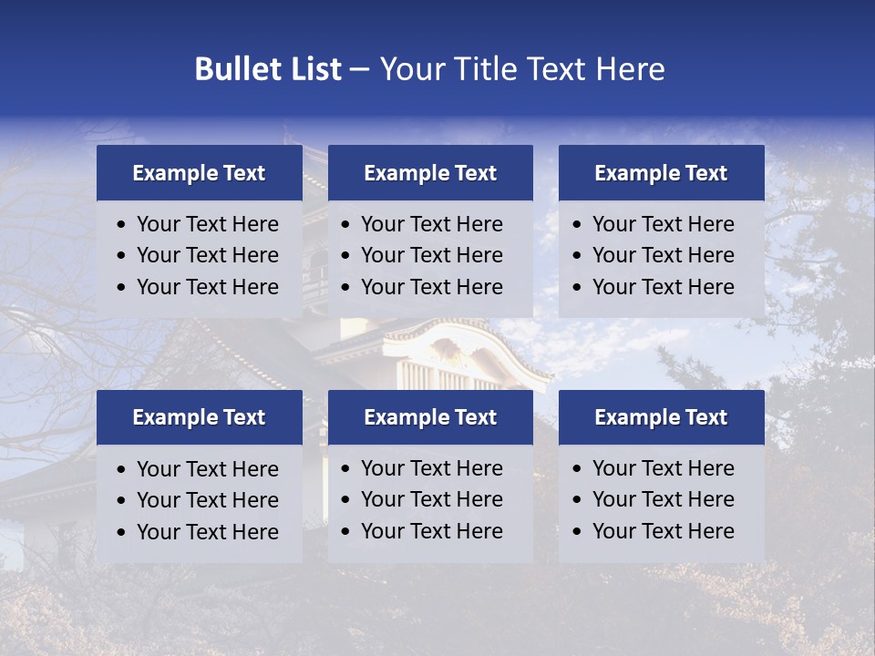 Japanese Trees Architecture PowerPoint Template
