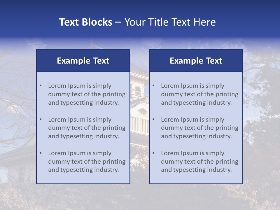 Japanese Trees Architecture PowerPoint Template