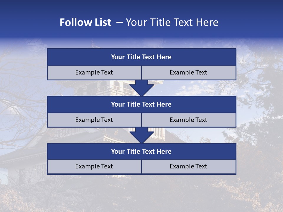 Japanese Trees Architecture PowerPoint Template