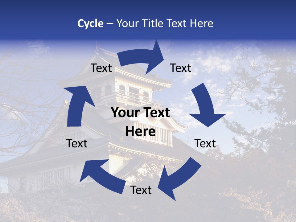 Japanese Trees Architecture PowerPoint Template