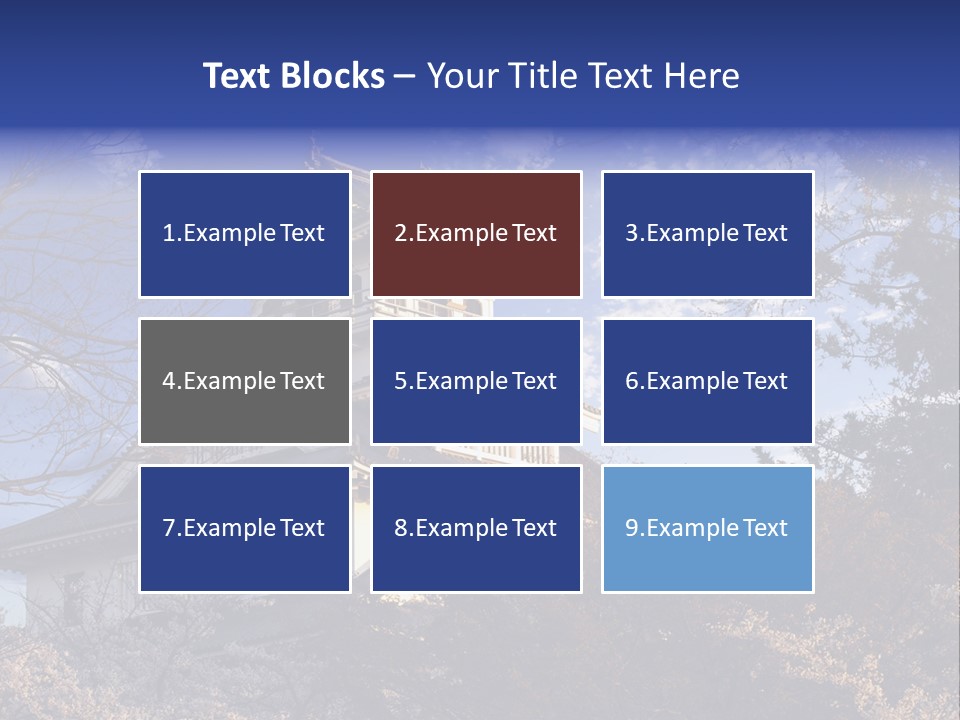 Japanese Trees Architecture PowerPoint Template