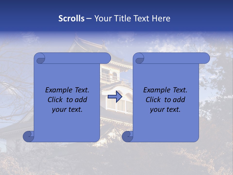 Japanese Trees Architecture PowerPoint Template