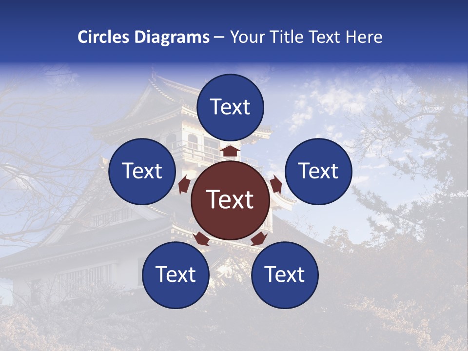 Japanese Trees Architecture PowerPoint Template