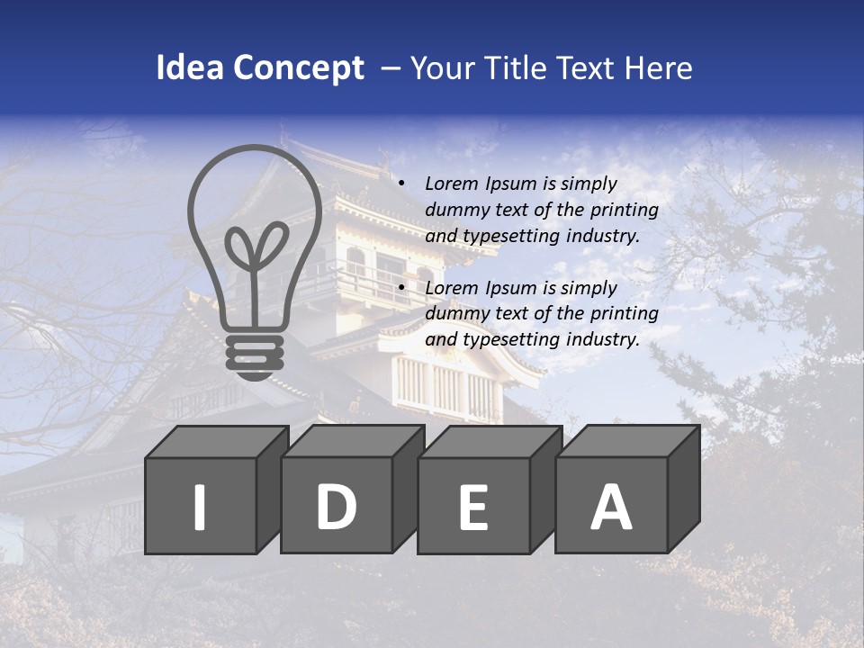 Japanese Trees Architecture PowerPoint Template