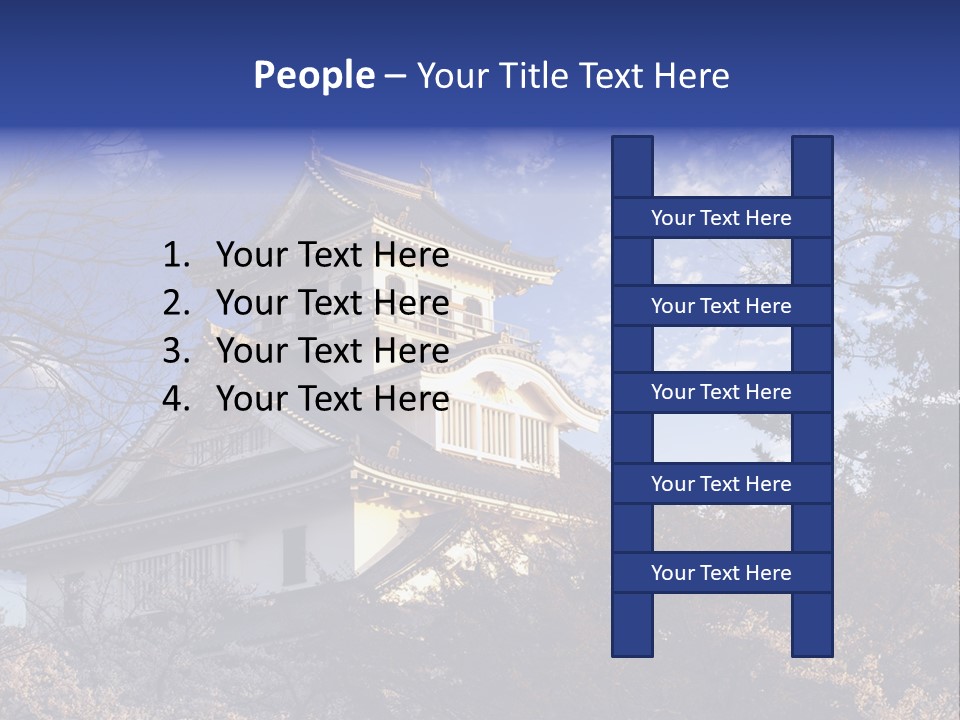 Japanese Trees Architecture PowerPoint Template