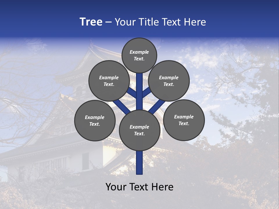 Japanese Trees Architecture PowerPoint Template