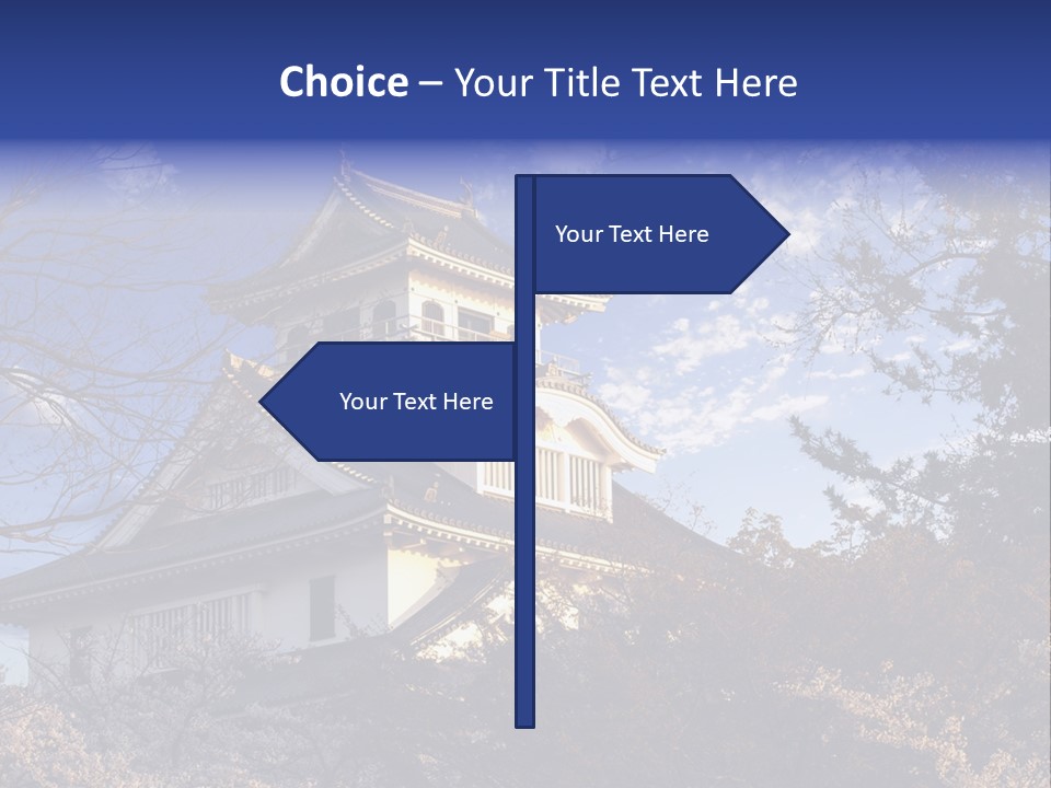 Japanese Trees Architecture PowerPoint Template