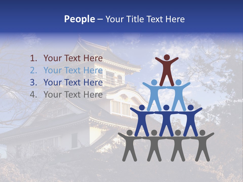 Japanese Trees Architecture PowerPoint Template