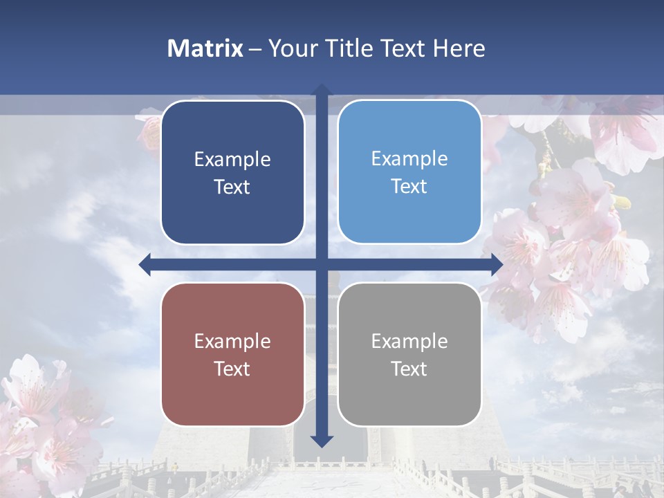 Calligraphy Chinese Blossom PowerPoint Template