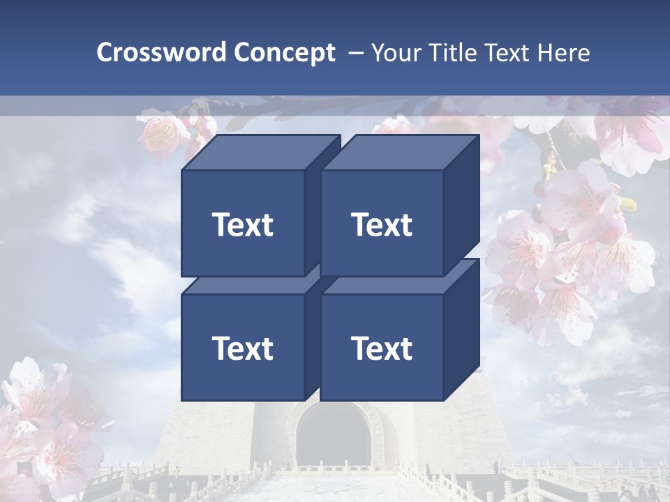 Calligraphy Chinese Blossom PowerPoint Template