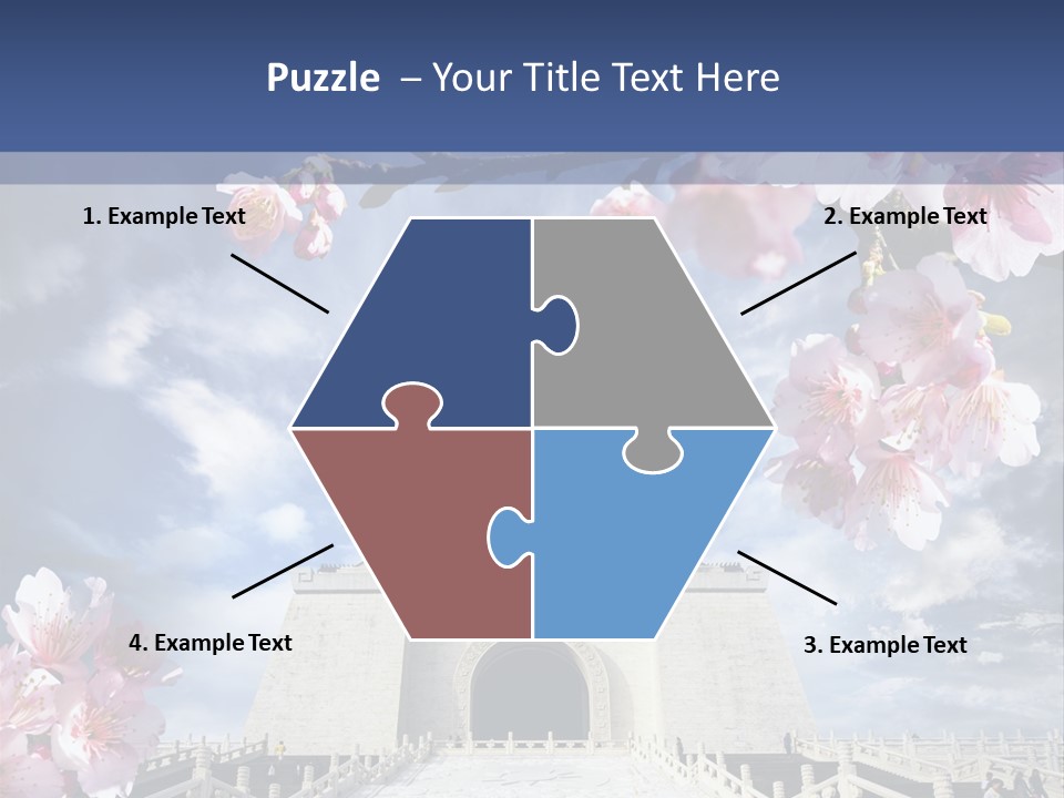 Calligraphy Chinese Blossom PowerPoint Template