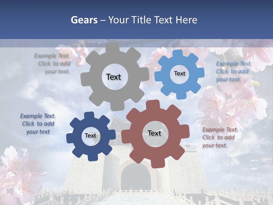 Calligraphy Chinese Blossom PowerPoint Template