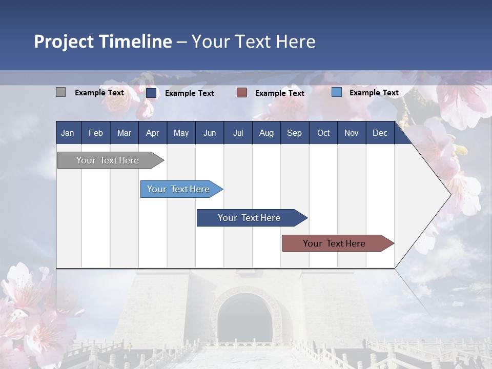 Calligraphy Chinese Blossom PowerPoint Template