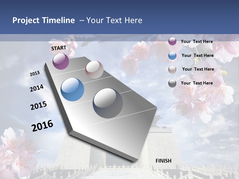 Calligraphy Chinese Blossom PowerPoint Template