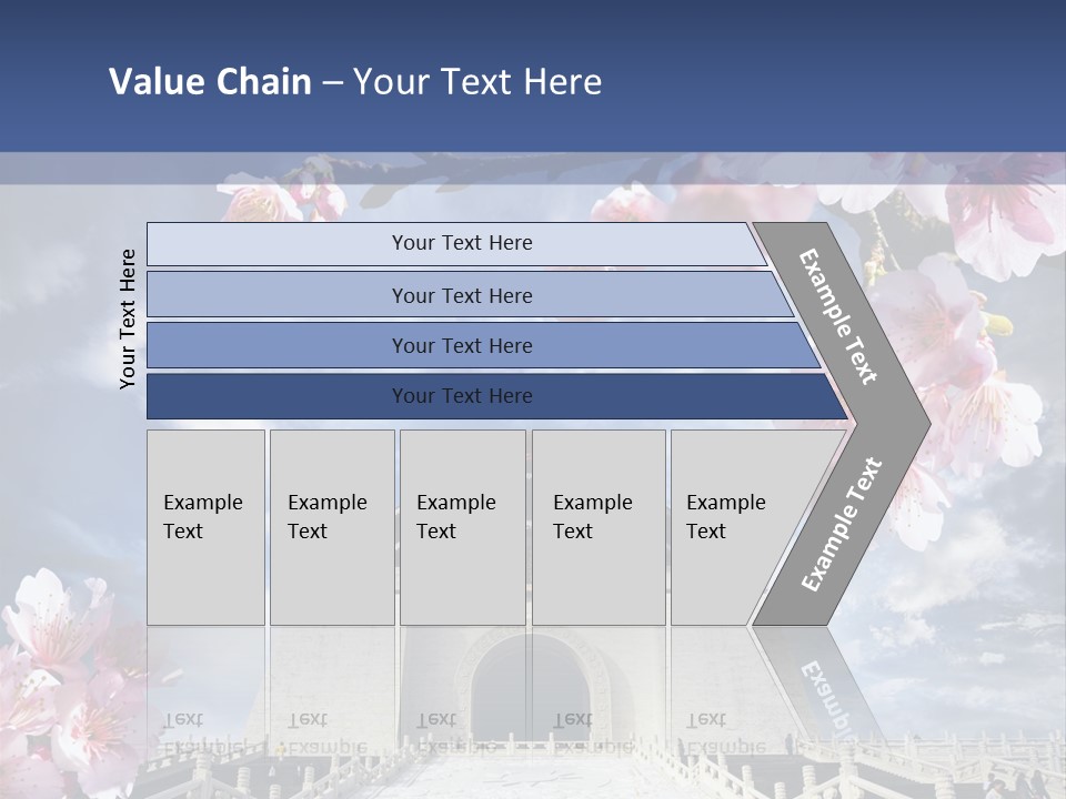 Calligraphy Chinese Blossom PowerPoint Template