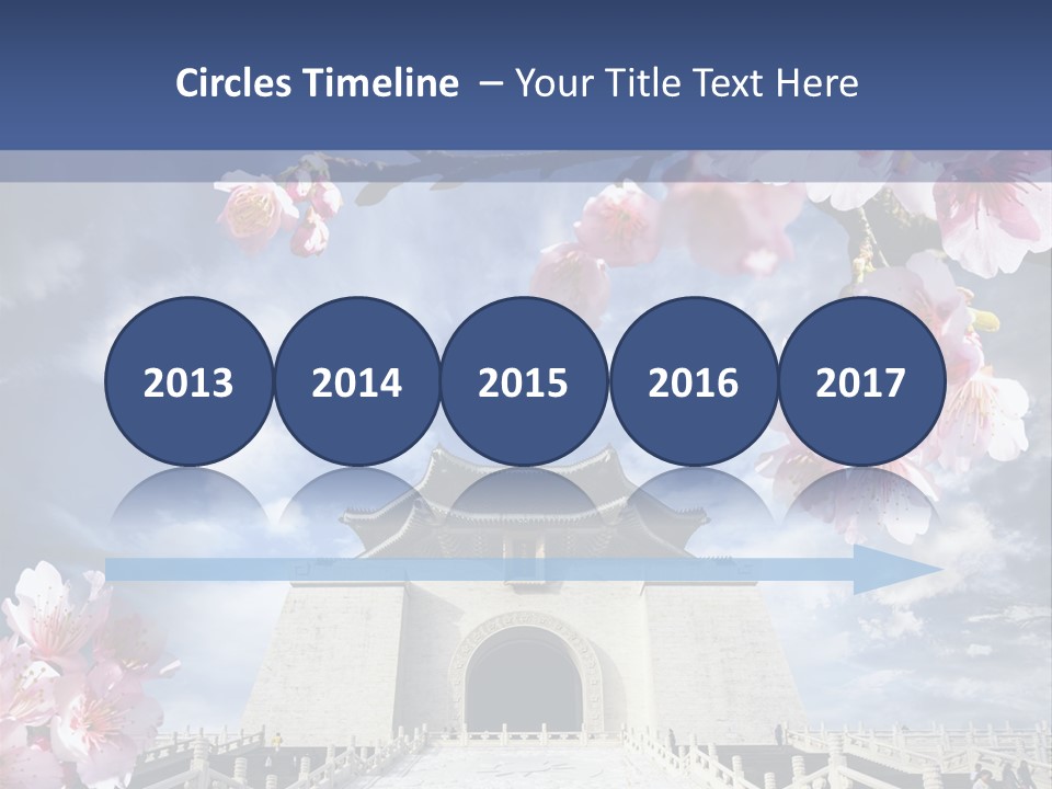 Calligraphy Chinese Blossom PowerPoint Template