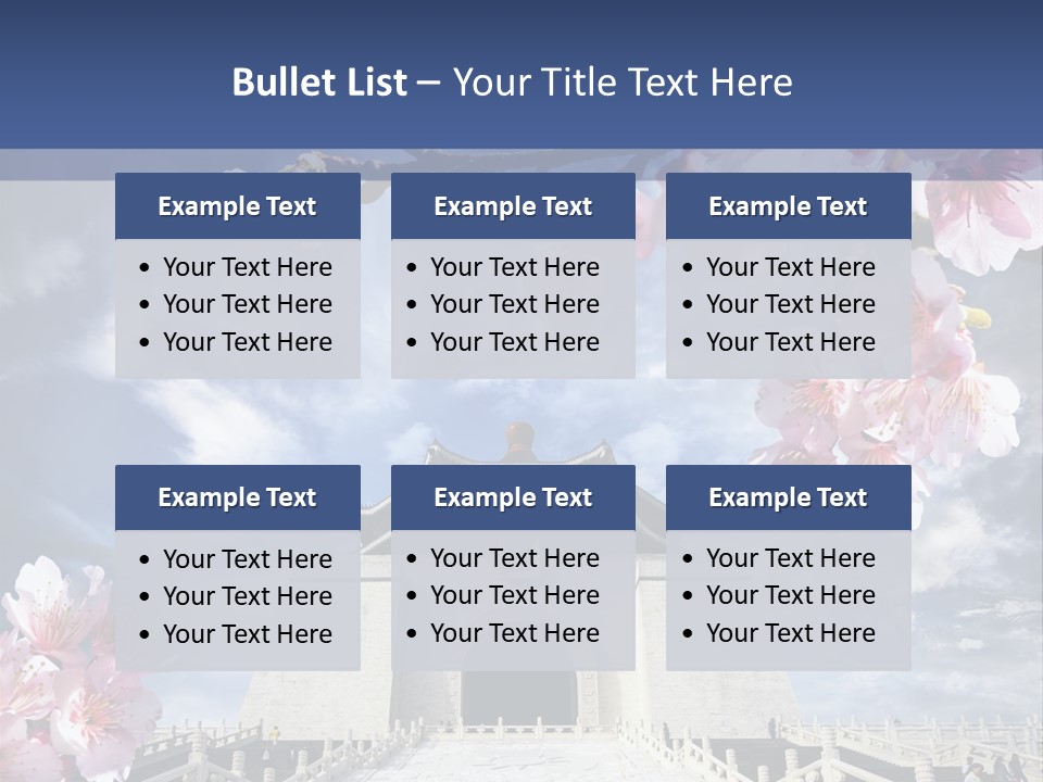 Calligraphy Chinese Blossom PowerPoint Template