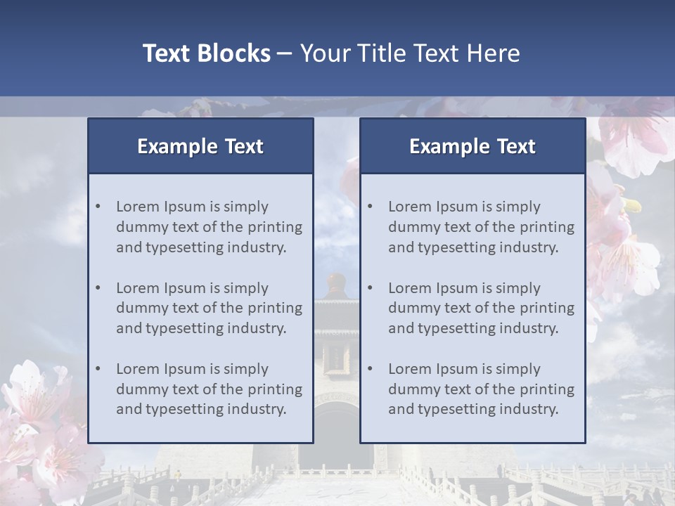 Calligraphy Chinese Blossom PowerPoint Template