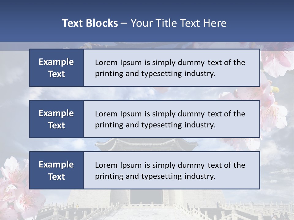 Calligraphy Chinese Blossom PowerPoint Template
