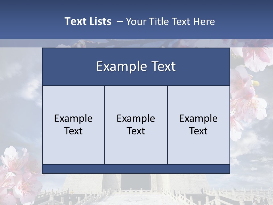Calligraphy Chinese Blossom PowerPoint Template