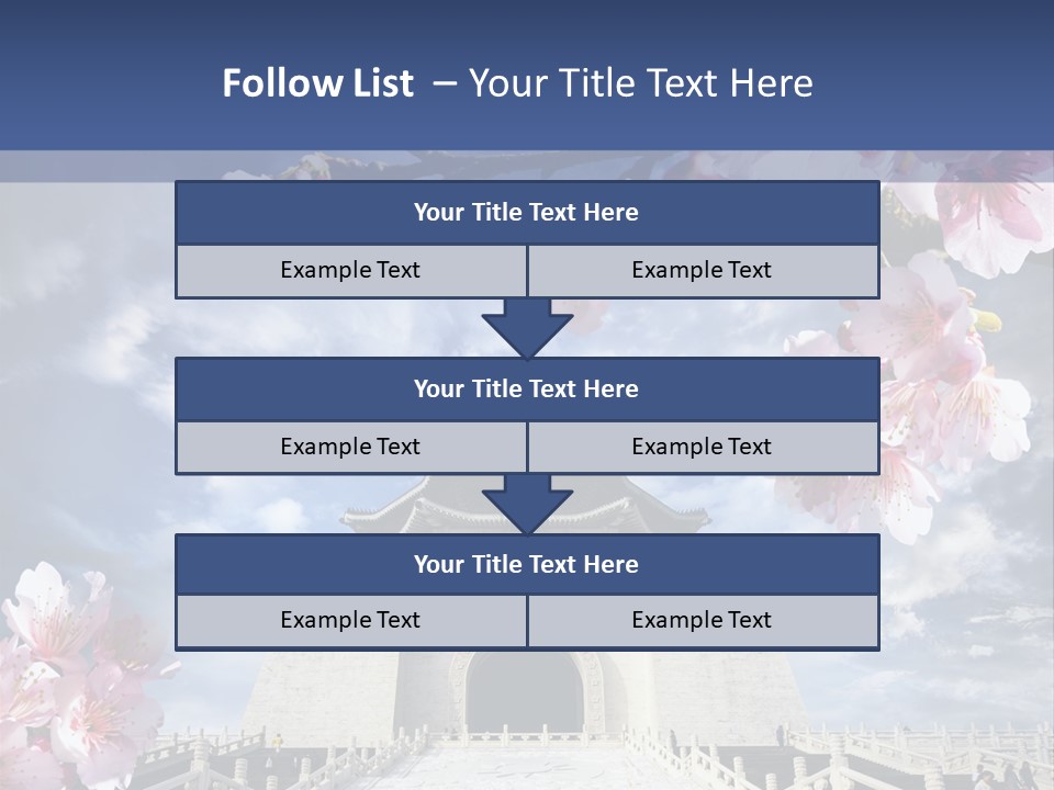 Calligraphy Chinese Blossom PowerPoint Template