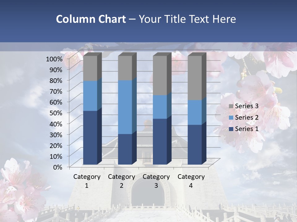 Calligraphy Chinese Blossom PowerPoint Template