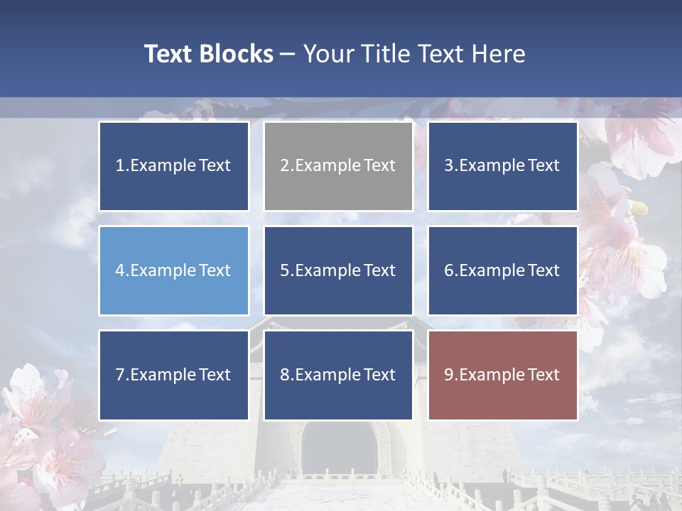 Calligraphy Chinese Blossom PowerPoint Template