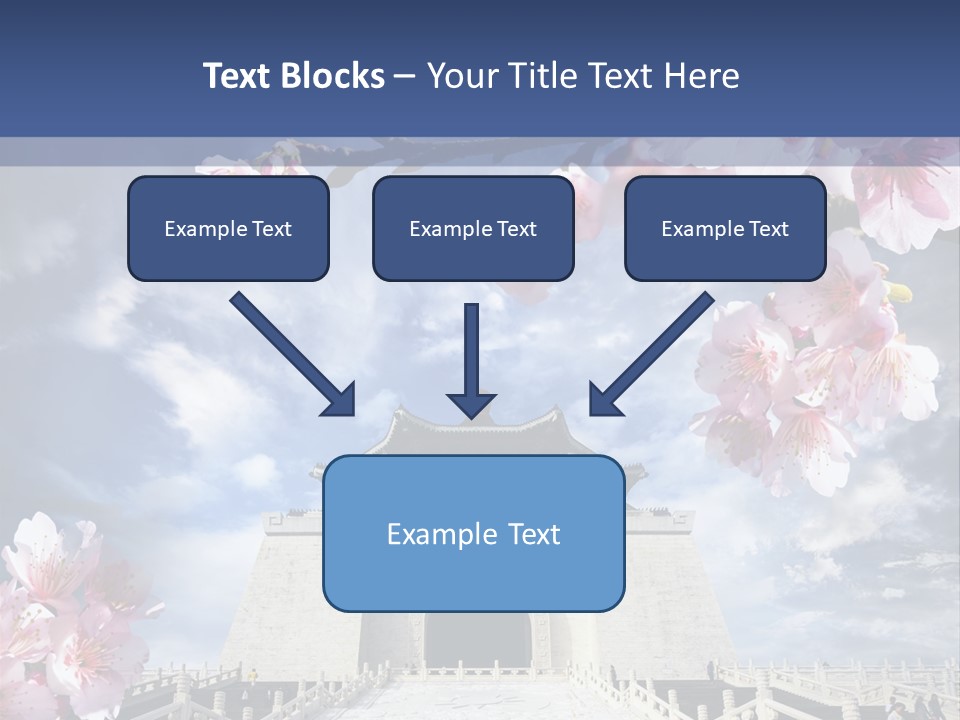 Calligraphy Chinese Blossom PowerPoint Template