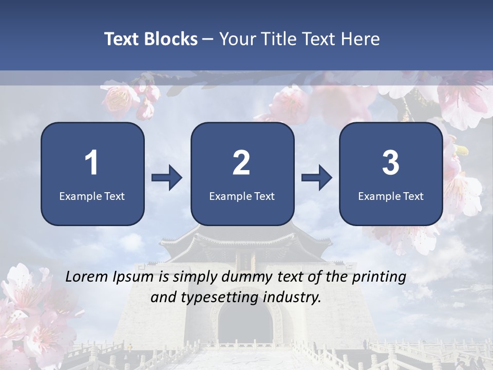 Calligraphy Chinese Blossom PowerPoint Template