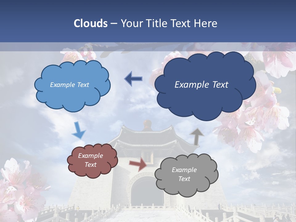 Calligraphy Chinese Blossom PowerPoint Template