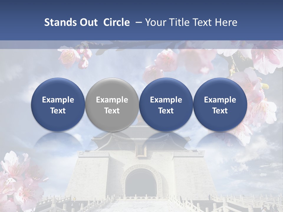 Calligraphy Chinese Blossom PowerPoint Template