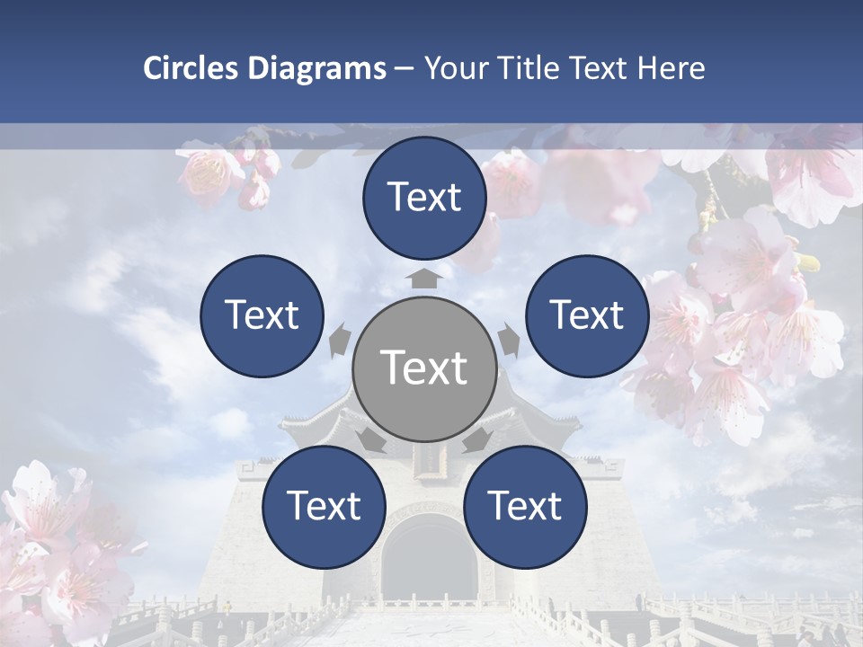 Calligraphy Chinese Blossom PowerPoint Template