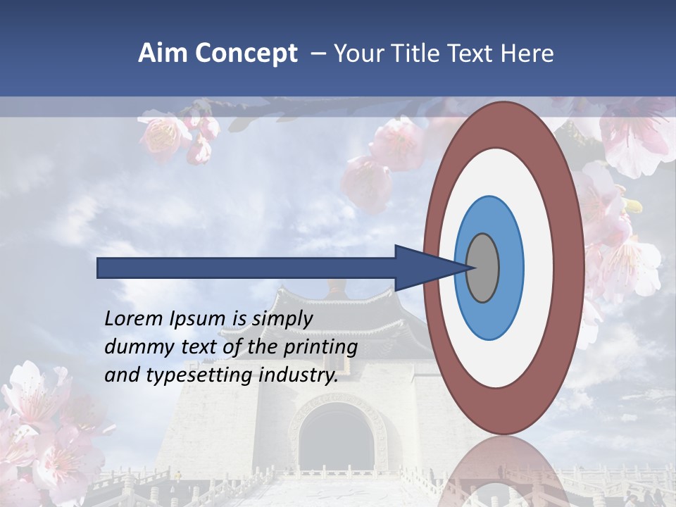 Calligraphy Chinese Blossom PowerPoint Template