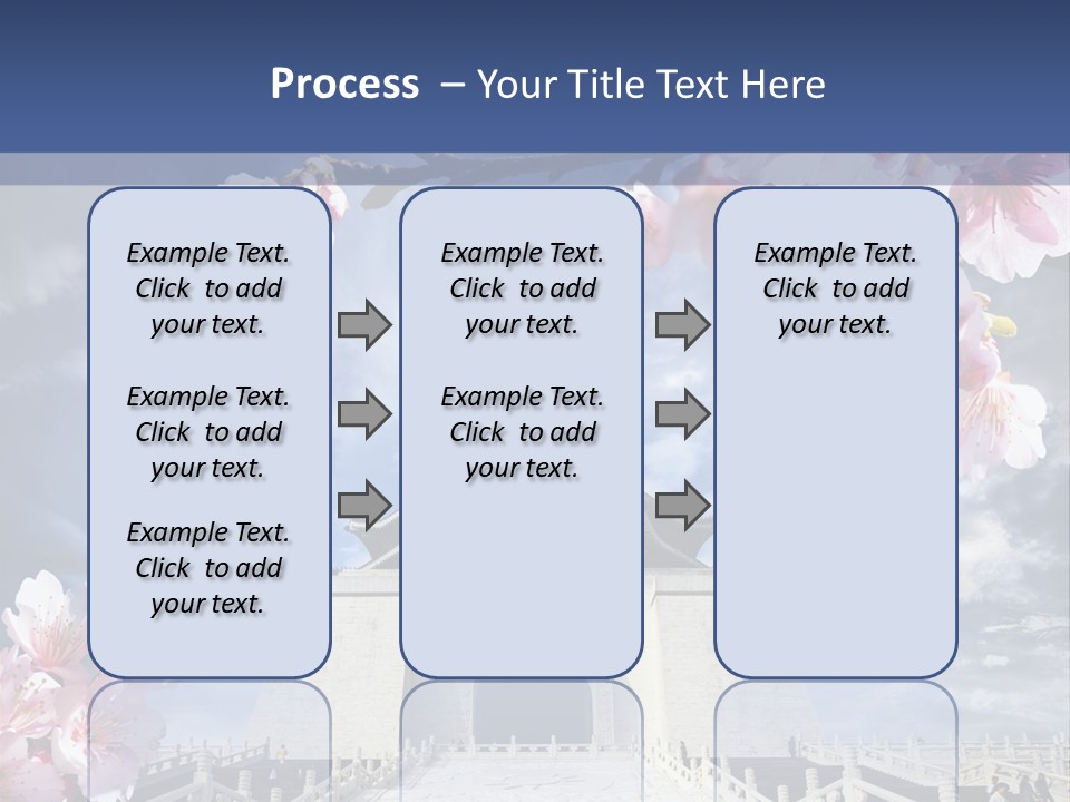 Calligraphy Chinese Blossom PowerPoint Template