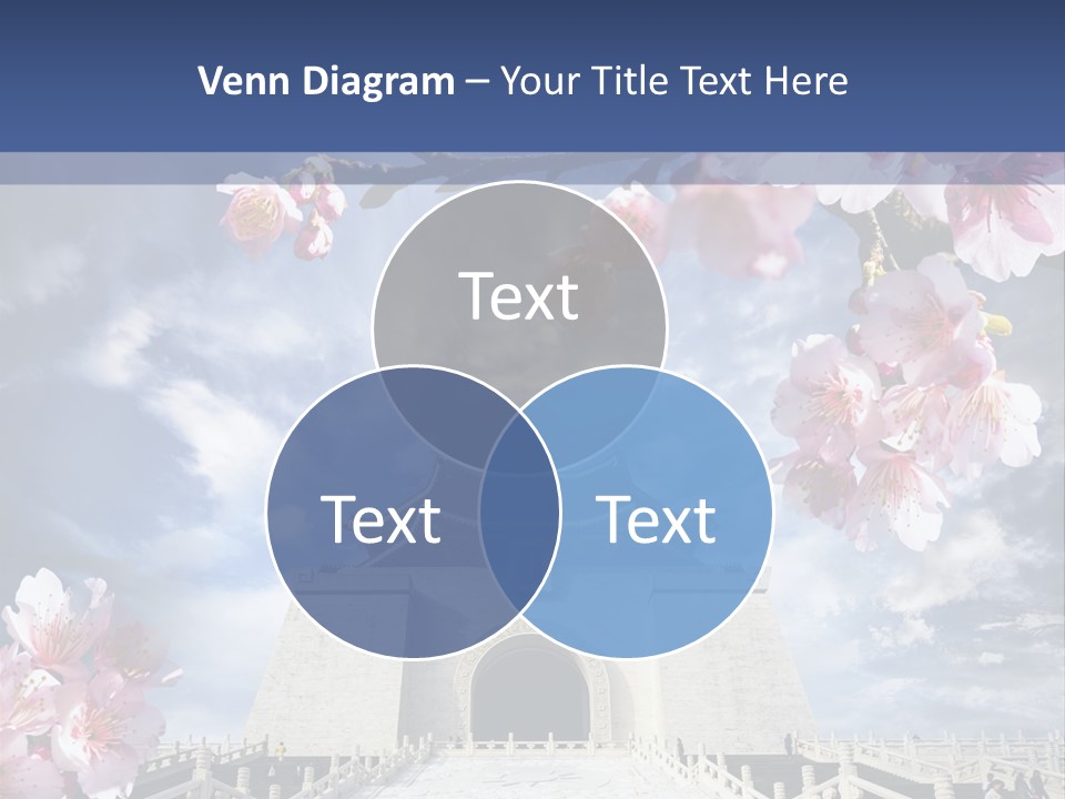 Calligraphy Chinese Blossom PowerPoint Template