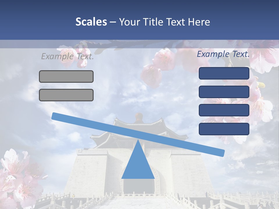 Calligraphy Chinese Blossom PowerPoint Template