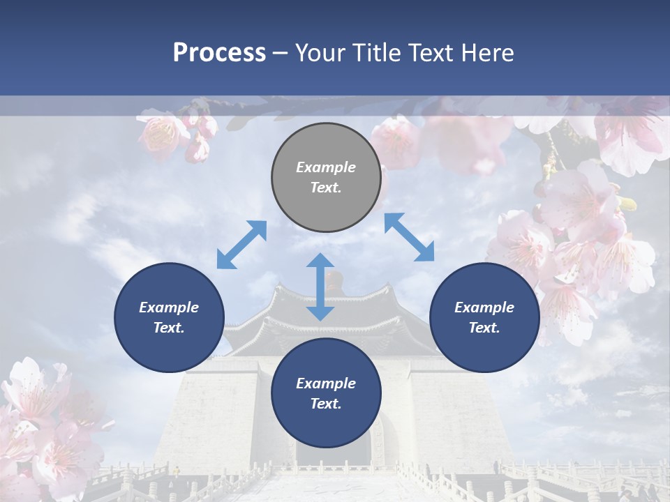 Calligraphy Chinese Blossom PowerPoint Template