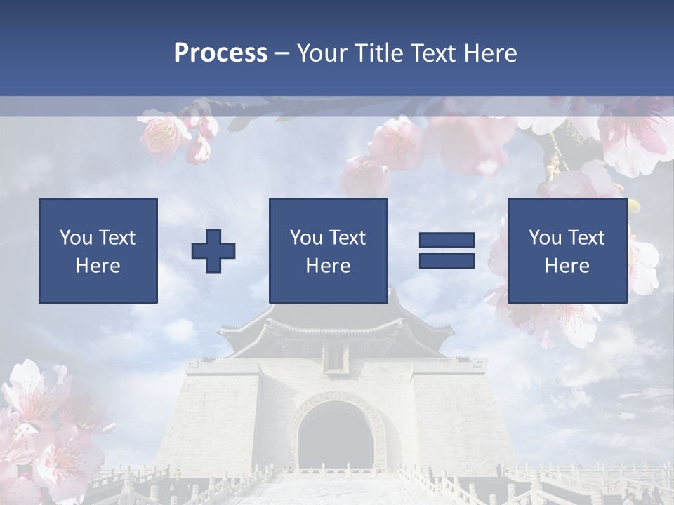 Calligraphy Chinese Blossom PowerPoint Template