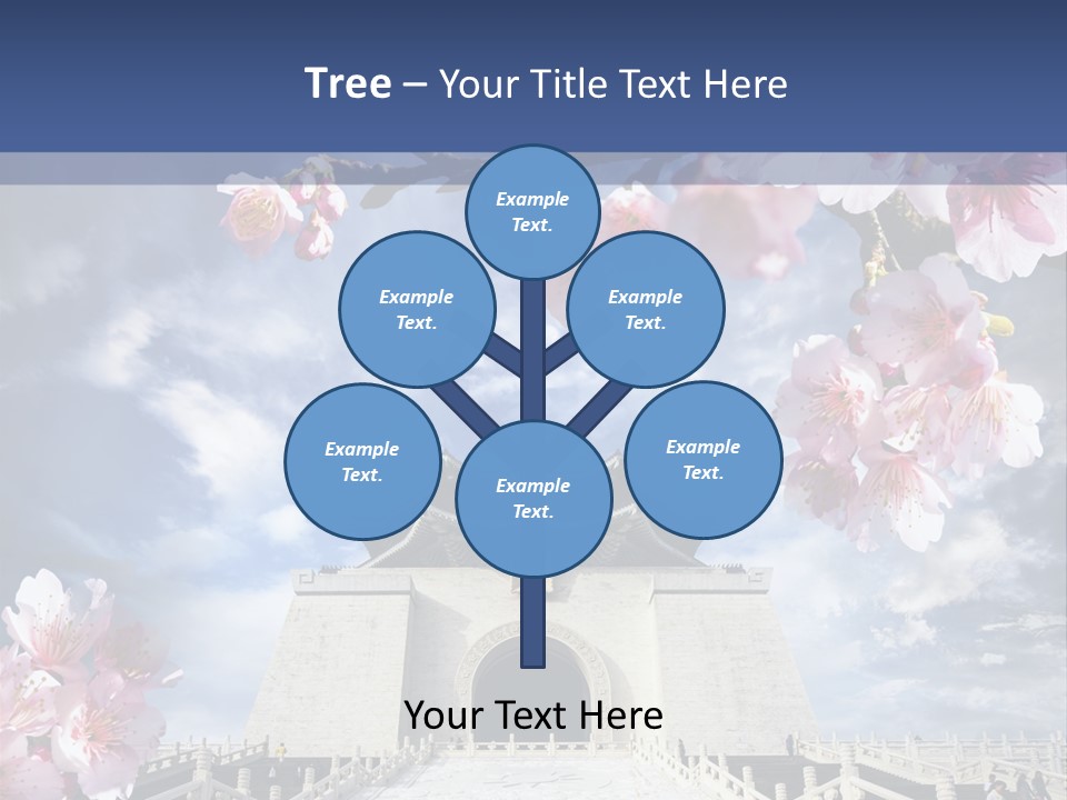 Calligraphy Chinese Blossom PowerPoint Template