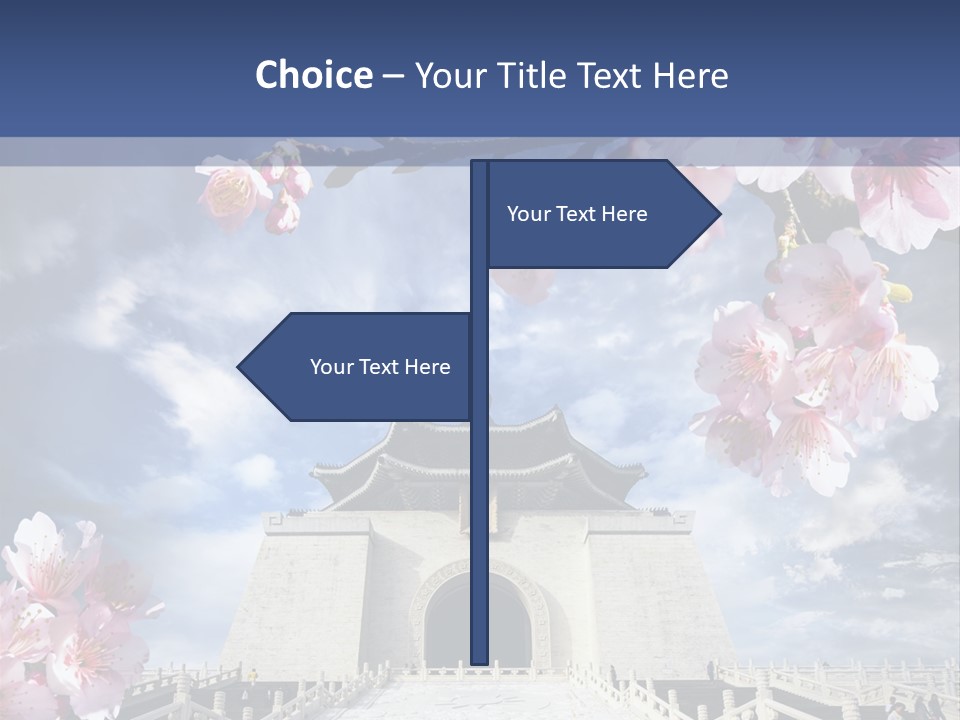 Calligraphy Chinese Blossom PowerPoint Template