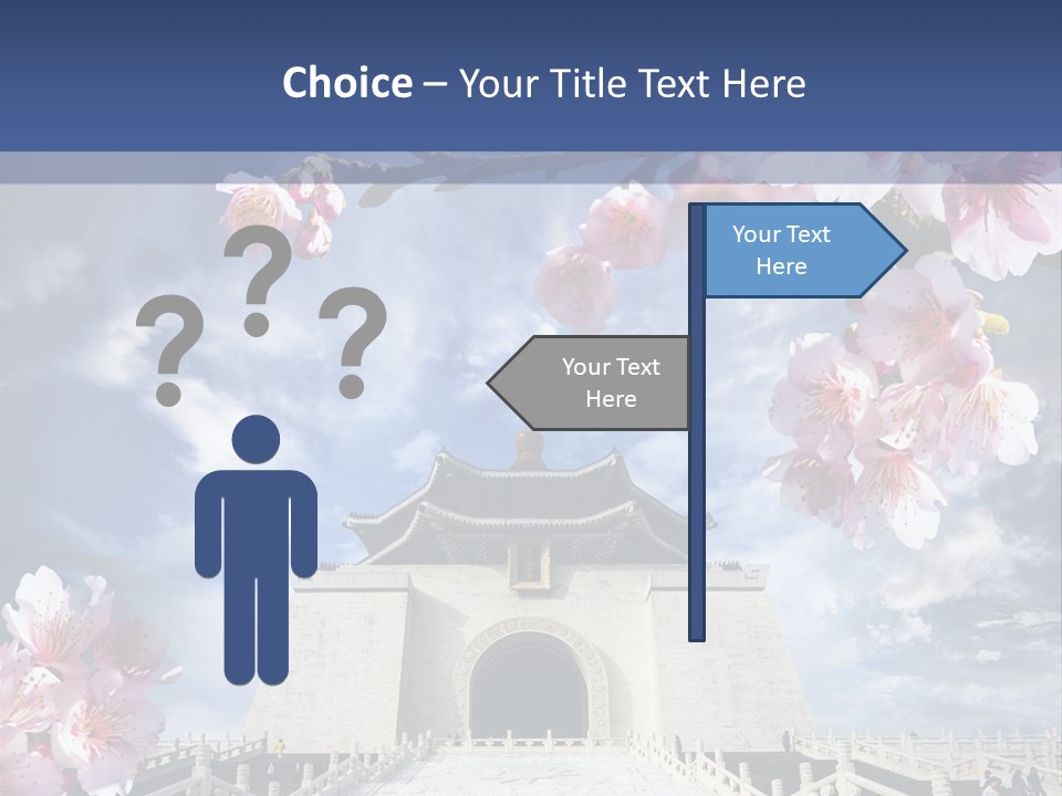 Calligraphy Chinese Blossom PowerPoint Template