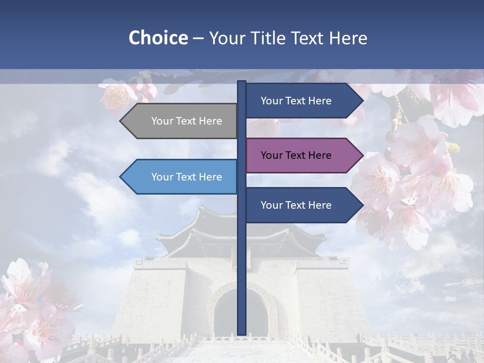 Calligraphy Chinese Blossom PowerPoint Template