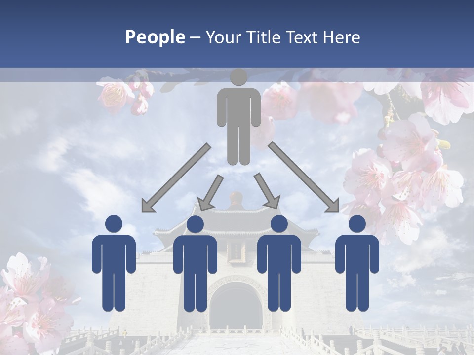 Calligraphy Chinese Blossom PowerPoint Template