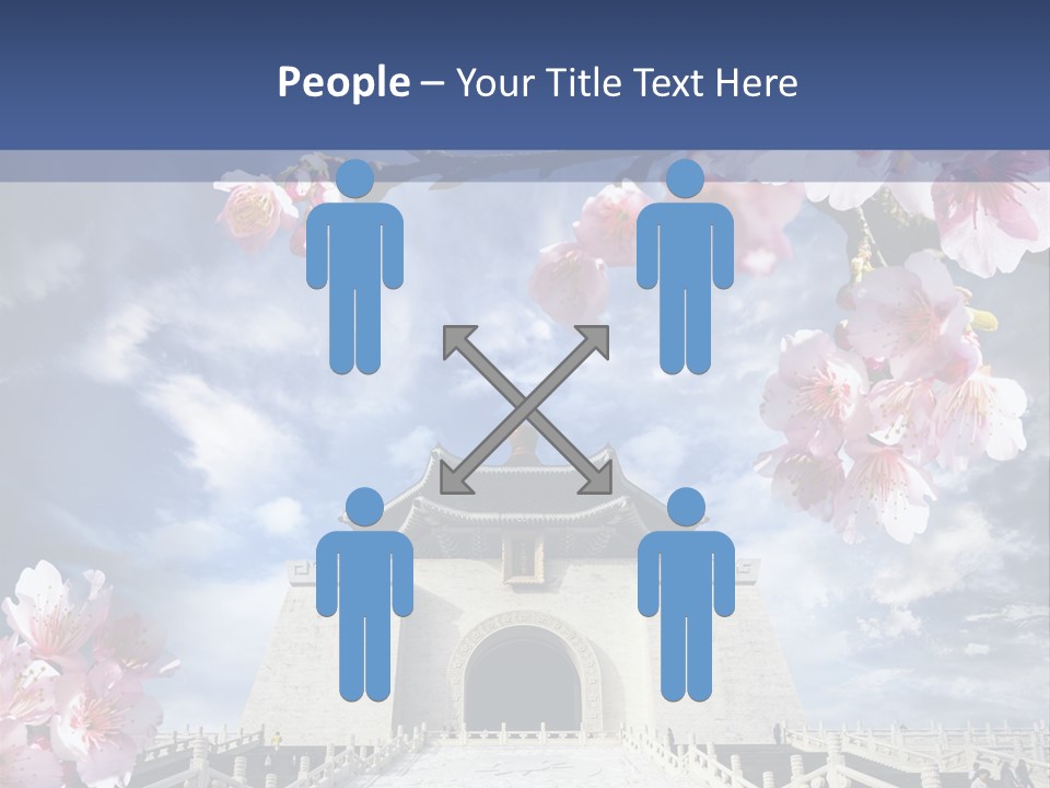 Calligraphy Chinese Blossom PowerPoint Template