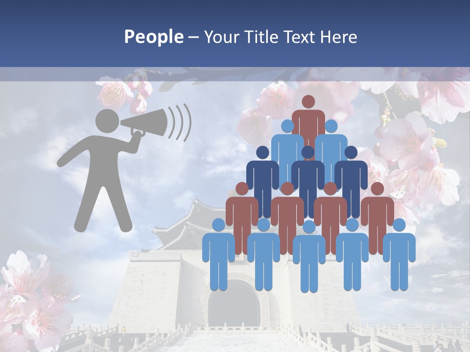 Calligraphy Chinese Blossom PowerPoint Template