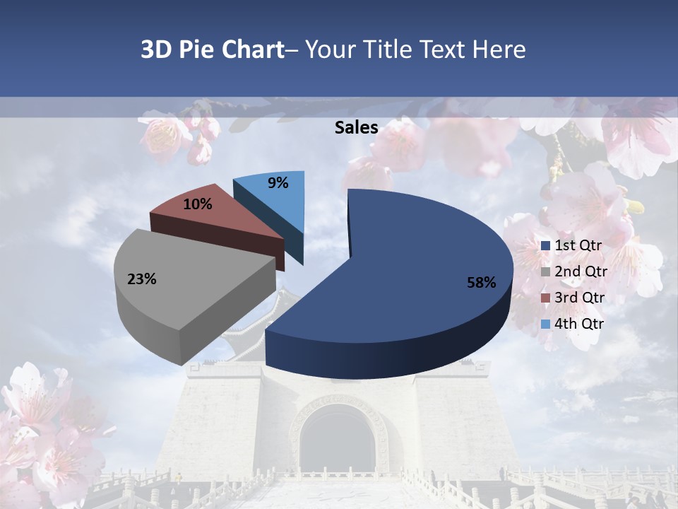 Calligraphy Chinese Blossom PowerPoint Template