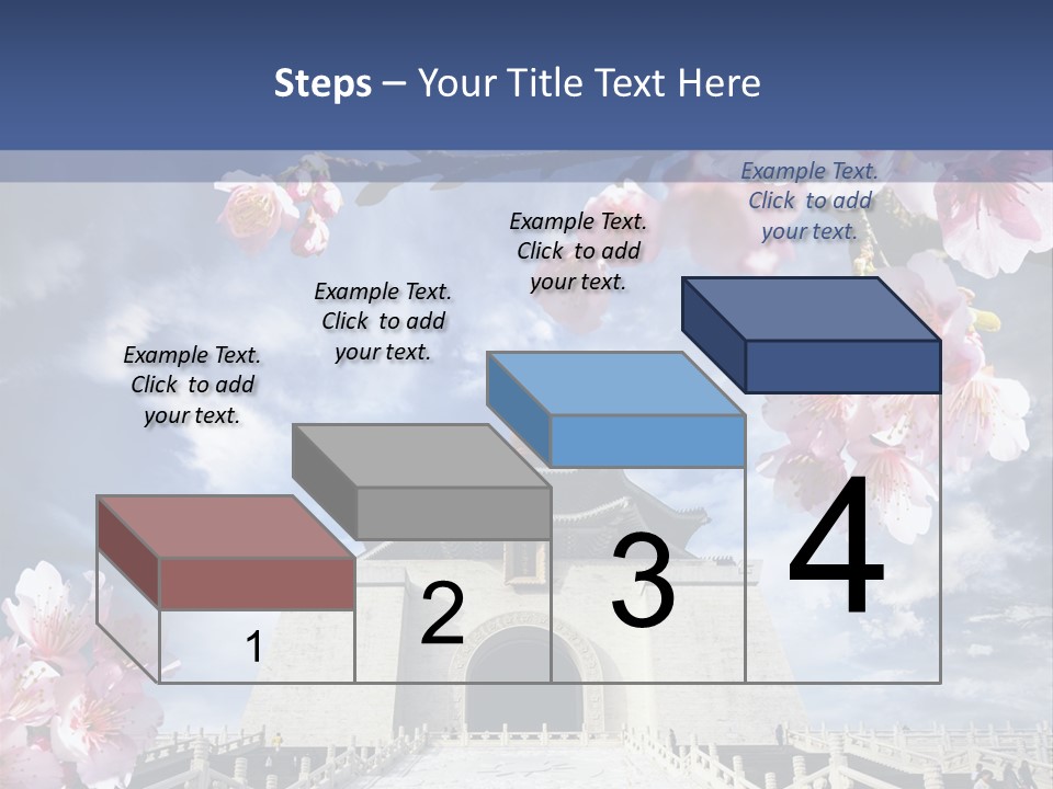 Calligraphy Chinese Blossom PowerPoint Template