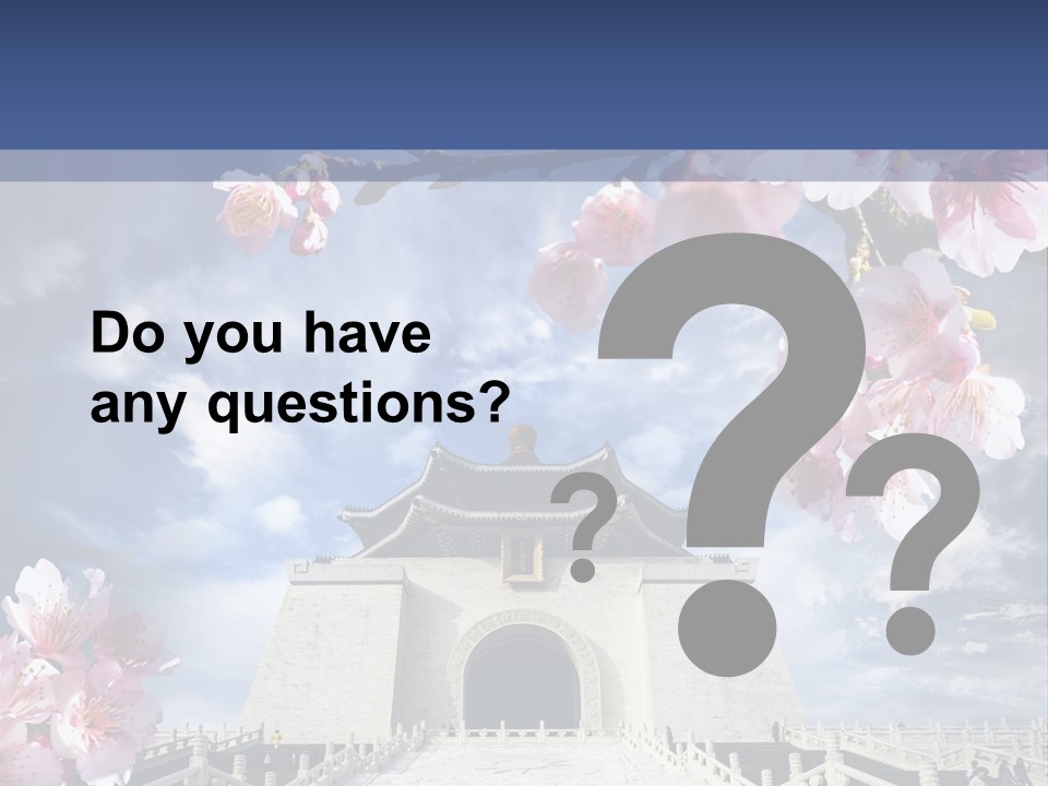 Calligraphy Chinese Blossom PowerPoint Template